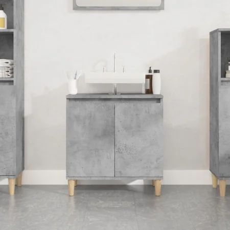 Armario de lavabo madera contrachapada gris hormigón 58x33x60cm by , bathroom vanities - Ref: Foro24-821256, Price: 53,09 €, ...
