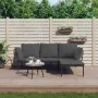 Set muebles jardín 3 pzas y cojines gris oscuro ratán sintético von , Gartensets - Ref: Foro24-364109, Preis: 308,99 €, Rabat...