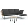 Set muebles jardín 3 pzas y cojines gris oscuro ratán sintético von , Gartensets - Ref: Foro24-364109, Preis: 308,99 €, Rabat...