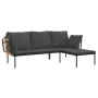 Set muebles jardín 3 pzas y cojines gris oscuro ratán sintético von , Gartensets - Ref: Foro24-364109, Preis: 308,99 €, Rabat...