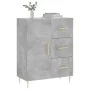 Aparador de madera de ingeniería gris hormigón 69,5x34x90 cm by , Sideboards - Ref: Foro24-827904, Price: 89,89 €, Discount: %