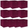 Cajas de almacenaje 10 uds tela rojo oscuro 32x32x32 cm von , Aufbewahrungskörbe - Ref: Foro24-288343, Preis: 45,97 €, Rabatt: %