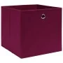 Cajas de almacenaje 10 uds tela rojo oscuro 32x32x32 cm von , Aufbewahrungskörbe - Ref: Foro24-288343, Preis: 45,97 €, Rabatt: %