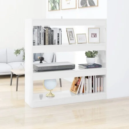 Estantería/divisor de espacios blanco brillante 100x30x103 cm by , Bookcases and shelves - Ref: Foro24-811751, Price: 90,12 €...