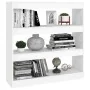 Estantería/divisor de espacios blanco brillante 100x30x103 cm by , Bookcases and shelves - Ref: Foro24-811751, Price: 90,12 €...