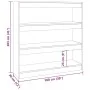 Estantería/divisor de espacios blanco brillante 100x30x103 cm by , Bookcases and shelves - Ref: Foro24-811751, Price: 90,12 €...