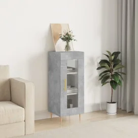 Aparador de madera contrachapada gris hormigón 34,5x34x90 cm de , Aparadores - Ref: Foro24-828784, Precio: 56,14 €, Descuento: %