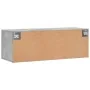 Armario de pared madera ingeniería gris hormigón 100x36,5x35 cm de , Taquillas y armarios de almacenamiento - Ref: Foro24-830...
