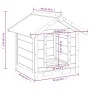 Caseta para perros madera maciza de pino gris 65x65x61,5 cm by , Dog kennels and fences - Ref: Foro24-172274, Price: 111,80 €...