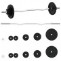 Juego de barra con discos 30 kg hierro fundido y acero cromado by , free weight - Ref: Foro24-93628, Price: 132,12 €, Discoun...