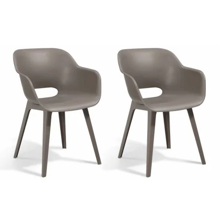 Keter Sillas de jardín Akola 2 unidades capuchino by , Garden chairs - Ref: Foro24-422805, Price: 161,26 €, Discount: %