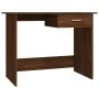 Escritorio de madera contrachapada marrón roble 100x50x76 cm de , Escritorios - Ref: Foro24-815335, Precio: 76,22 €, Descuent...