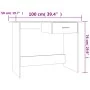 Escritorio de madera contrachapada marrón roble 100x50x76 cm de , Escritorios - Ref: Foro24-815335, Precio: 76,22 €, Descuent...