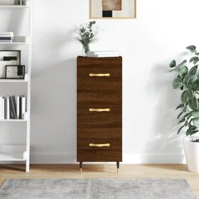 Aparador madera de ingeniería marrón roble 34,5x34x90 cm de , Aparadores - Ref: Foro24-828587, Precio: 69,50 €, Descuento: %