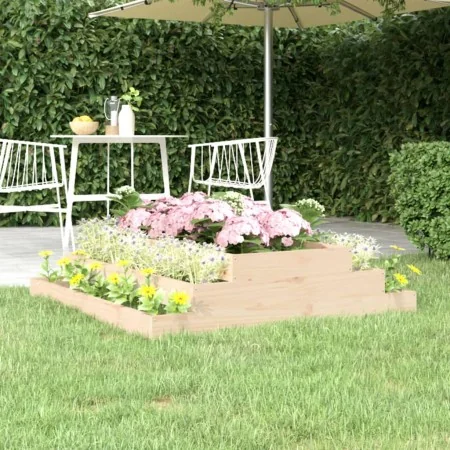 Jardinera de madera maciza de pino 110x110x27 cm by , Pots and planters - Ref: Foro24-823899, Price: 47,00 €, Discount: %