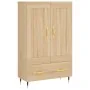 Aparador alto madera de ingeniería roble Sonoma 69,5x31x115 cm by , Sideboards - Ref: Foro24-830303, Price: 85,00 €, Discount: %