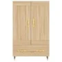 Aparador alto madera de ingeniería roble Sonoma 69,5x31x115 cm by , Sideboards - Ref: Foro24-830303, Price: 85,00 €, Discount: %