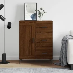 Aparador de madera de ingeniería marrón roble 69,5x34x90 cm de , Aparadores - Ref: Foro24-830267, Precio: 98,99 €, Descuento: %