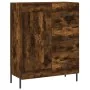 Aparador de madera de ingeniería roble ahumado 69,5x34x90 cm de , Aparadores - Ref: Foro24-830273, Precio: 101,49 €, Descuent...