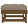 Taburetes de jardín con cojines 2 uds madera pino marrón miel von , Modulare Sofas für den Außenbereich - Ref: Foro24-825467,...