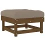 Taburetes de jardín con cojines 2 uds madera pino marrón miel von , Modulare Sofas für den Außenbereich - Ref: Foro24-825467,...