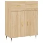 Aparador de madera de ingeniería roble Sonoma 69,5x34x90 cm by , Sideboards - Ref: Foro24-827959, Price: 82,87 €, Discount: %