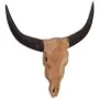 Escultura de cráneo de toro de pared de teca 69x6x60 cm by , Figures, sculptures and statues - Ref: Foro24-244567, Price: 85,...