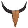 Escultura de cráneo de toro de pared de teca 69x6x60 cm by , Figures, sculptures and statues - Ref: Foro24-244567, Price: 85,...