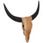 Escultura de cráneo de toro de pared de teca 69x6x60 cm by , Figures, sculptures and statues - Ref: Foro24-244567, Price: 85,...