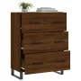 Aparador de madera de ingeniería marrón roble 69,5x34x90 cm by , Sideboards - Ref: Foro24-827883, Price: 110,30 €, Discount: %