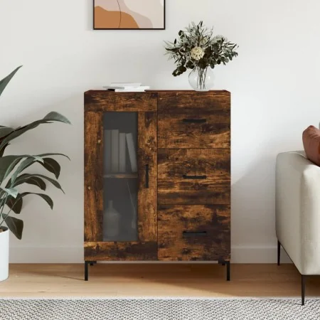 Aparador de madera de ingeniería roble ahumado 69,5x34x90 cm de , Aparadores - Ref: Foro24-828049, Precio: 97,84 €, Descuento: %