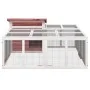 Conejera de madera maciza de pino moca 144x123x67,5 cm by , Cages and habitats for small animals - Ref: Foro24-172281, Price:...