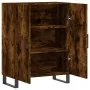 Aparador de madera de ingeniería roble ahumado 69,5x34x90 cm de , Aparadores - Ref: Foro24-827753, Precio: 86,16 €, Descuento: %
