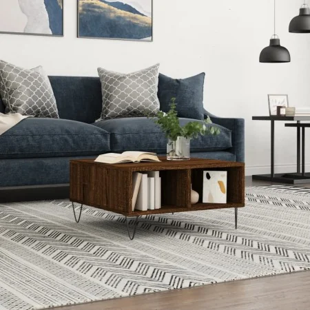 Mesa de centro madera de ingeniería roble marrón 60x60x30 cm by , Coffee table - Ref: Foro24-827043, Price: 43,83 €, Discount: %