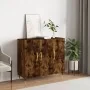 Aparador de madera de ingeniería roble ahumado 90x34x80 cm de , Aparadores - Ref: Foro24-828089, Precio: 79,42 €, Descuento: %