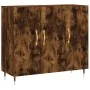 Aparador de madera de ingeniería roble ahumado 90x34x80 cm de , Aparadores - Ref: Foro24-828089, Precio: 79,42 €, Descuento: %