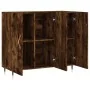 Aparador de madera de ingeniería roble ahumado 90x34x80 cm de , Aparadores - Ref: Foro24-828089, Precio: 79,42 €, Descuento: %