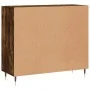 Aparador de madera de ingeniería roble ahumado 90x34x80 cm de , Aparadores - Ref: Foro24-828089, Precio: 79,42 €, Descuento: %