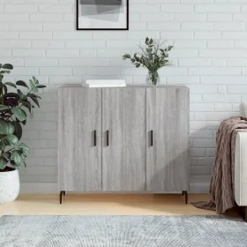 Aparador de madera de ingeniería gris Sonoma 90x34x80 cm by , Sideboards - Ref: Foro24-828130, Price: 89,42 €, Discount: %