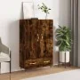 Aparador alto madera de ingeniería roble ahumado 69,5x31x115 cm de , Aparadores - Ref: Foro24-828217, Precio: 86,18 €, Descue...
