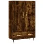 Aparador alto madera de ingeniería roble ahumado 69,5x31x115 cm de , Aparadores - Ref: Foro24-828217, Precio: 86,18 €, Descue...