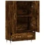 Aparador alto madera de ingeniería roble ahumado 69,5x31x115 cm de , Aparadores - Ref: Foro24-828217, Precio: 86,18 €, Descue...