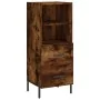 Aparador madera de ingeniería roble ahumado 34,5x34x90 cm de , Aparadores - Ref: Foro24-828681, Precio: 58,07 €, Descuento: %