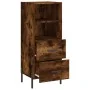 Aparador madera de ingeniería roble ahumado 34,5x34x90 cm de , Aparadores - Ref: Foro24-828681, Precio: 58,07 €, Descuento: %