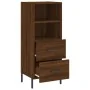 Aparador madera de ingeniería marrón roble 34,5x34x90 cm de , Aparadores - Ref: Foro24-828683, Precio: 59,71 €, Descuento: %