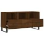 Mueble de TV madera de ingeniería marrón roble 102x36x50 cm by , TV Furniture - Ref: Foro24-829067, Price: 84,43 €, Discount: %