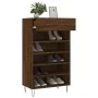 Zapatero madera de ingeniería roble marrón 60x35x105 cm de , Armarios y almacenamiento - Ref: Foro24-829611, Precio: 72,84 €,...