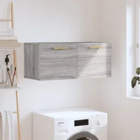 Armario de pared madera de ingeniería gris Sonoma 80x36,5x35 cm by , Lockers and storage cabinets - Ref: Foro24-830066, Price...