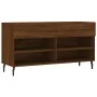 Banco zapatero madera de ingeniería marrón roble 102x35x55 cm de , Zapateros y organizadores de calzado - Ref: Foro24-829763,...