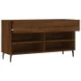 Banco zapatero madera de ingeniería marrón roble 102x35x55 cm de , Zapateros y organizadores de calzado - Ref: Foro24-829763,...